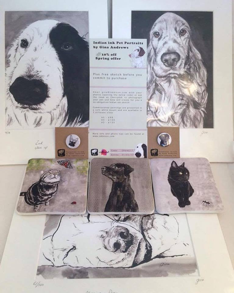 Get 10% off on amazing pet portrait commissions by InkBison until the end of the month!