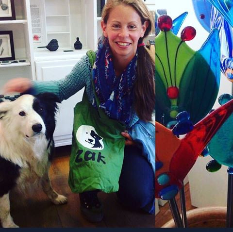 A lovely visit from talented glass maker Juliet Forrest glass Great to meet the man behind the scenes too