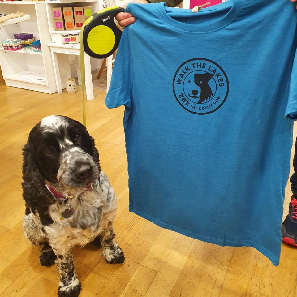 Noah's back supporting my charities!