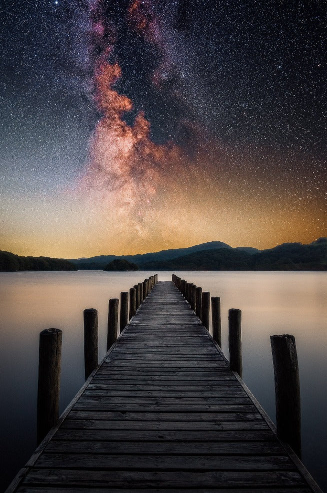 Coniston Water Milkyway Poster - Lake District, Cumbria