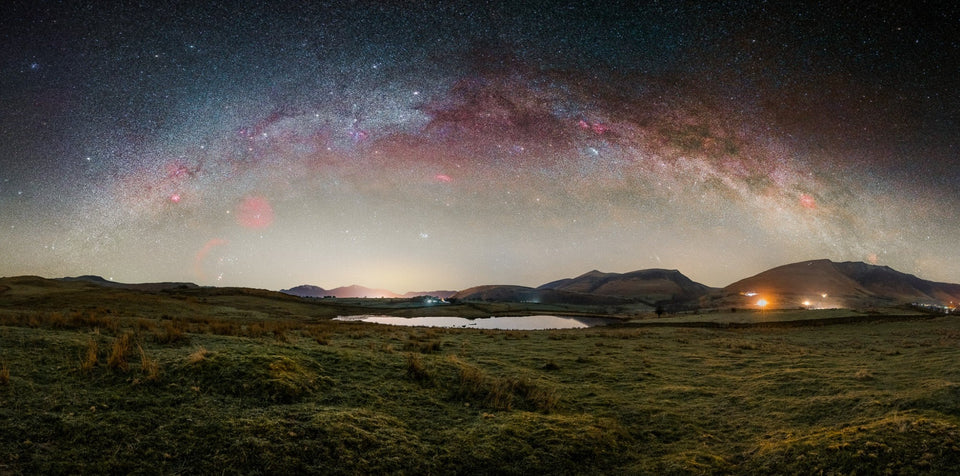 Tewet Tarn Winter Milkyway Arch Poster - Lake District, Cumbria