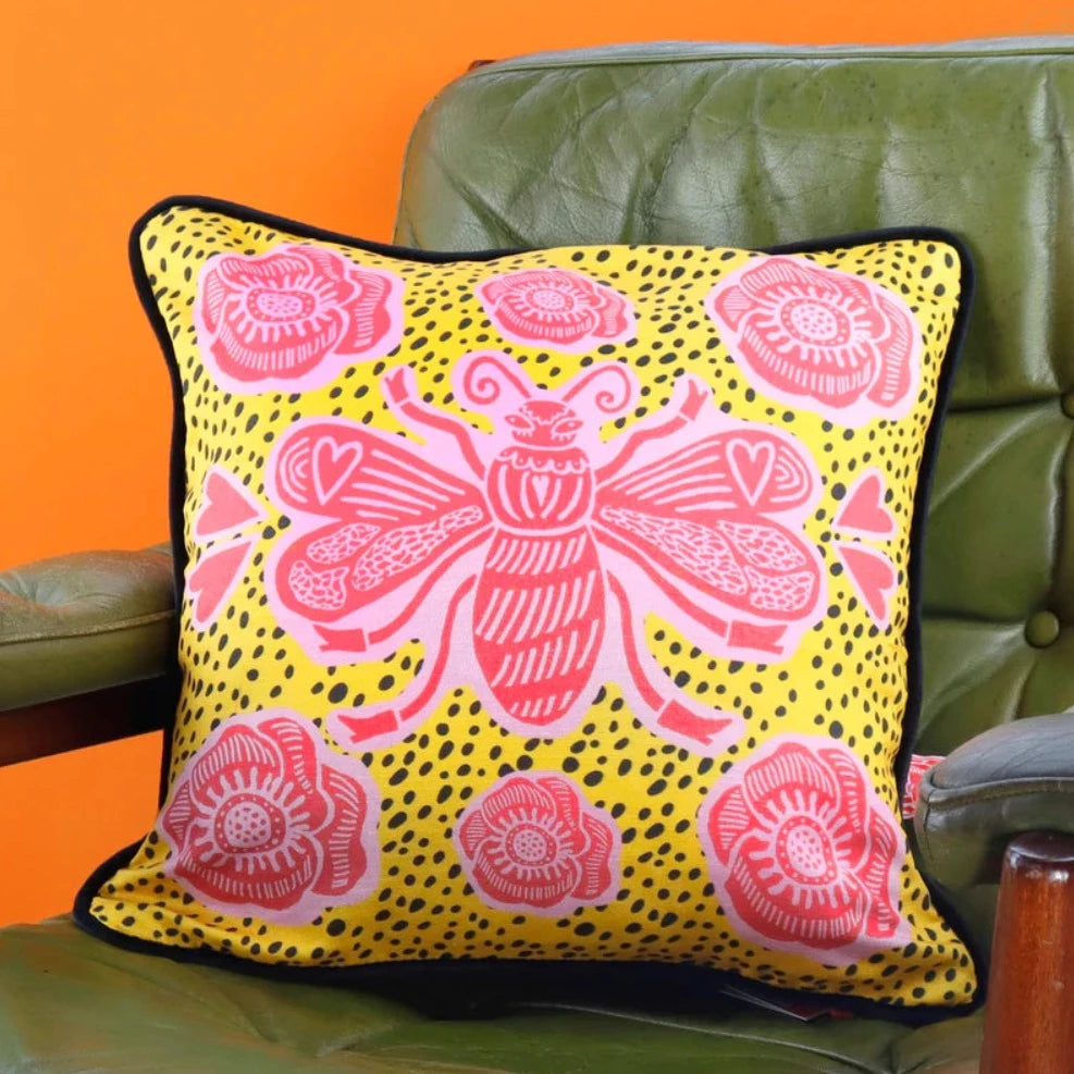 Yellow Bee Cushion The Cherrydidi Online Shop