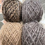 Alpaca luxury beanie - grey & cream - Hand spun & knitted by Sara Spinner