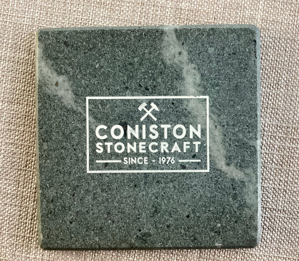 Hand crafted Slate Coasters - Set of 4 with holder