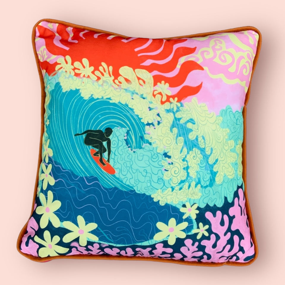 The Longest Wave Cushion - by The Neighbourhood Threat