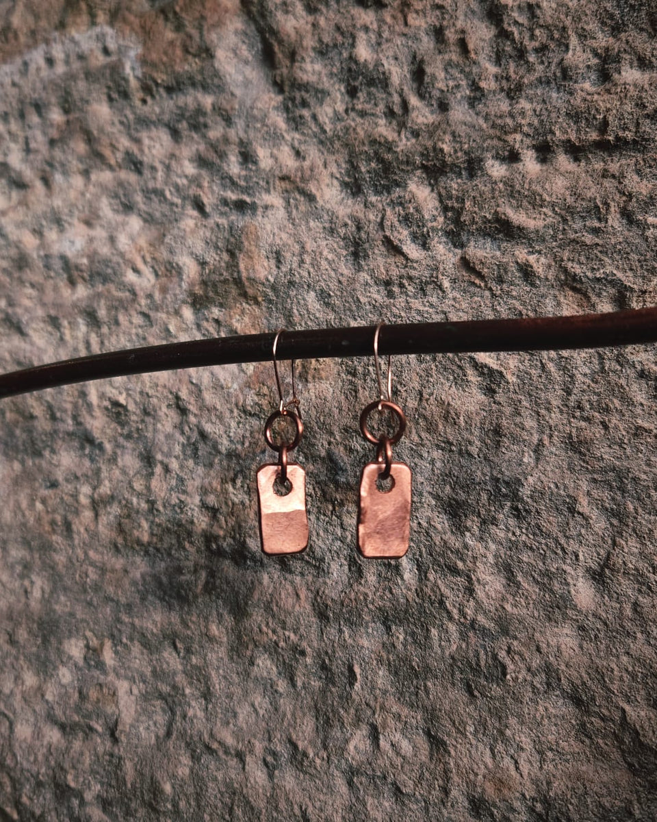 Hand Forged Small Drop Earrings