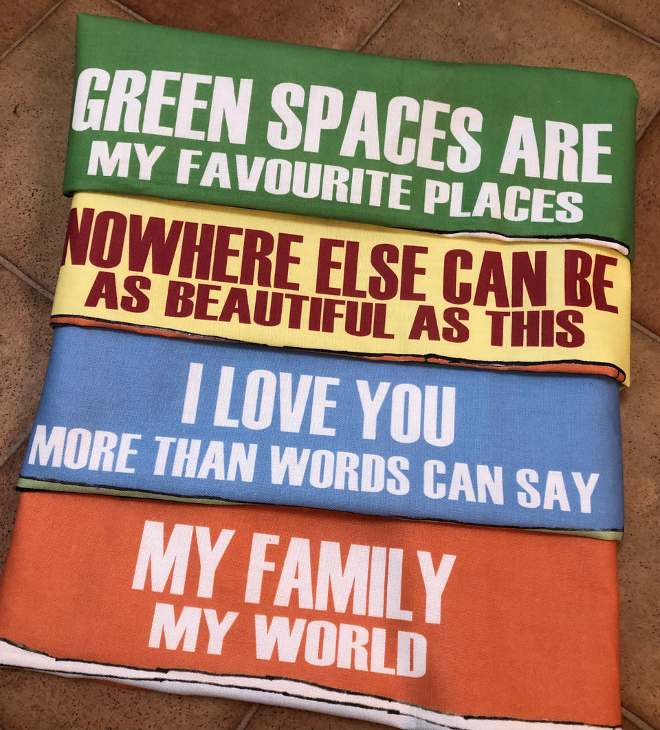 Green, Love, Family, & Beautiful Tea-Towels