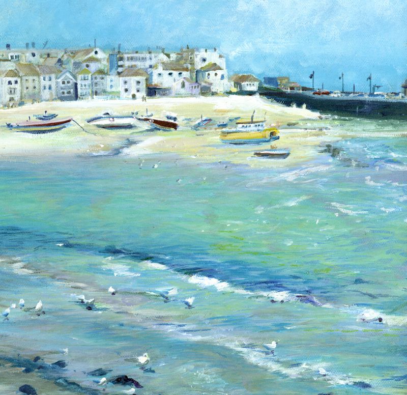 St Ives - print of original watercolour by Sarah Stoker