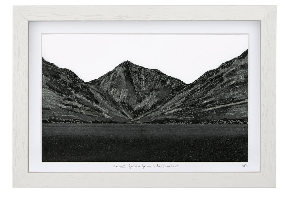 Mountain Landscapes - White Framed Lakeland Slate