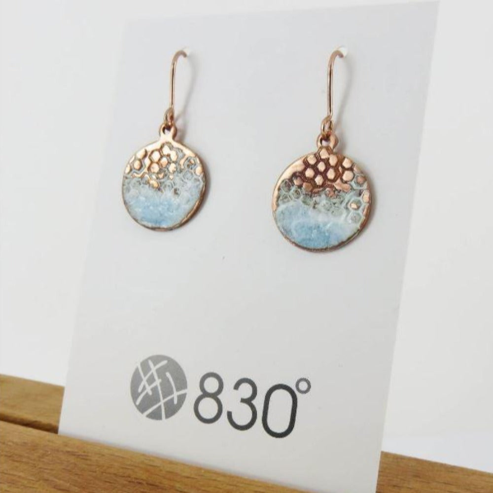 Copper on sale enamel earrings