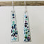 Colourful Enamel on Copper Dangle Earrings with Glass Sprinkles