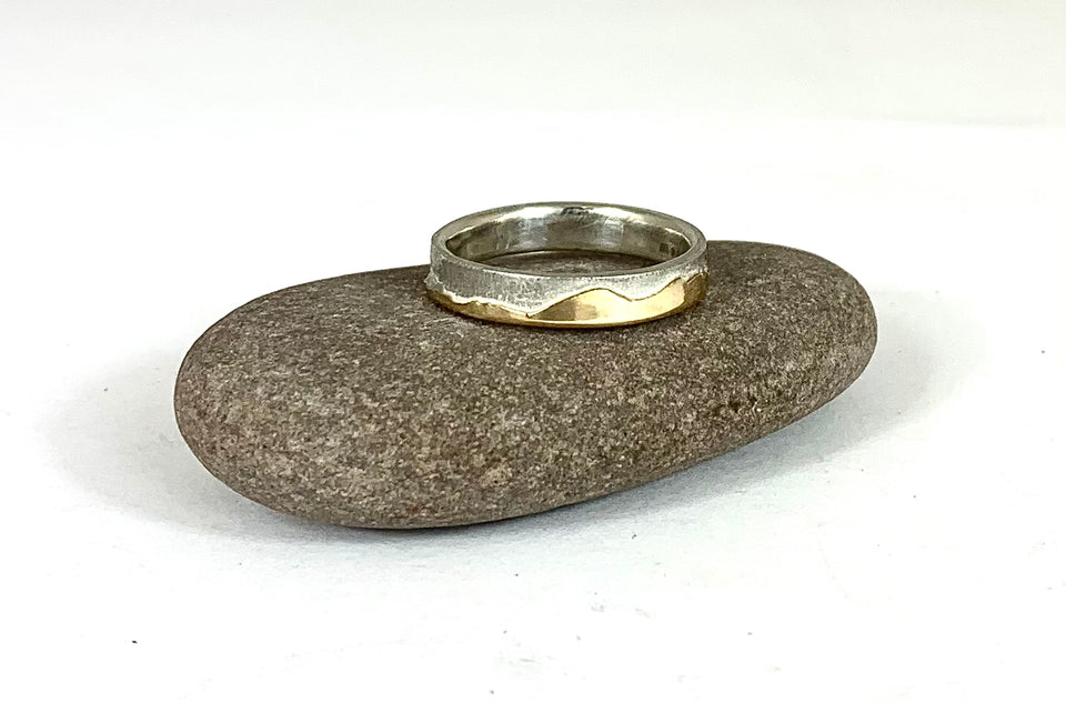 Mountain Rings - 9ct Gold & Sterling Silver (4 or 6mm width)