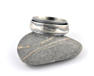 Mountain Spin Ring - Silver