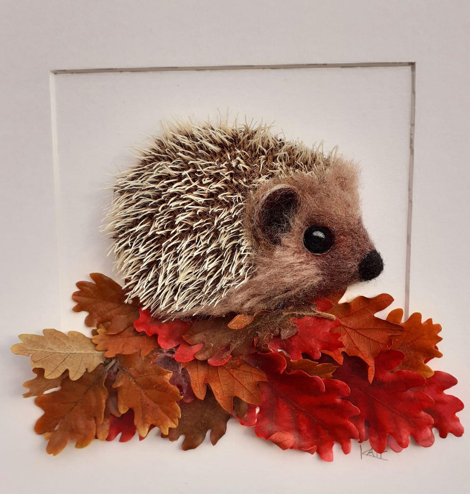 Needle-felted Hedgehog Picture