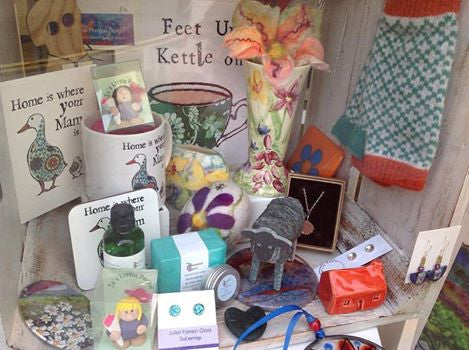 ‪#MothersDay window done & dusted, handmade gifts galore. Do you call yours Mum or Mam? @NotJustLakes @MadeCumbria ‬