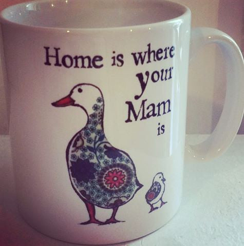 ‪'Home is where your Mam is' mug, a perfect gift for a Northern Mum! Flying out today!