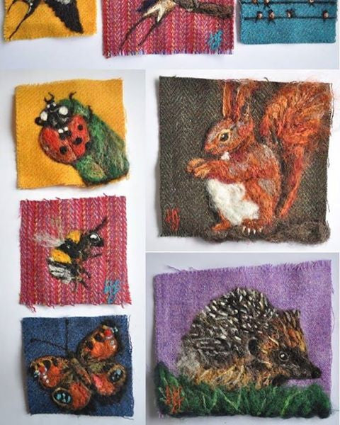 Look what's arriving this week Cherrydidi, needle-felts on Harris Tweed by new Cumbrian start-up SacredNature.