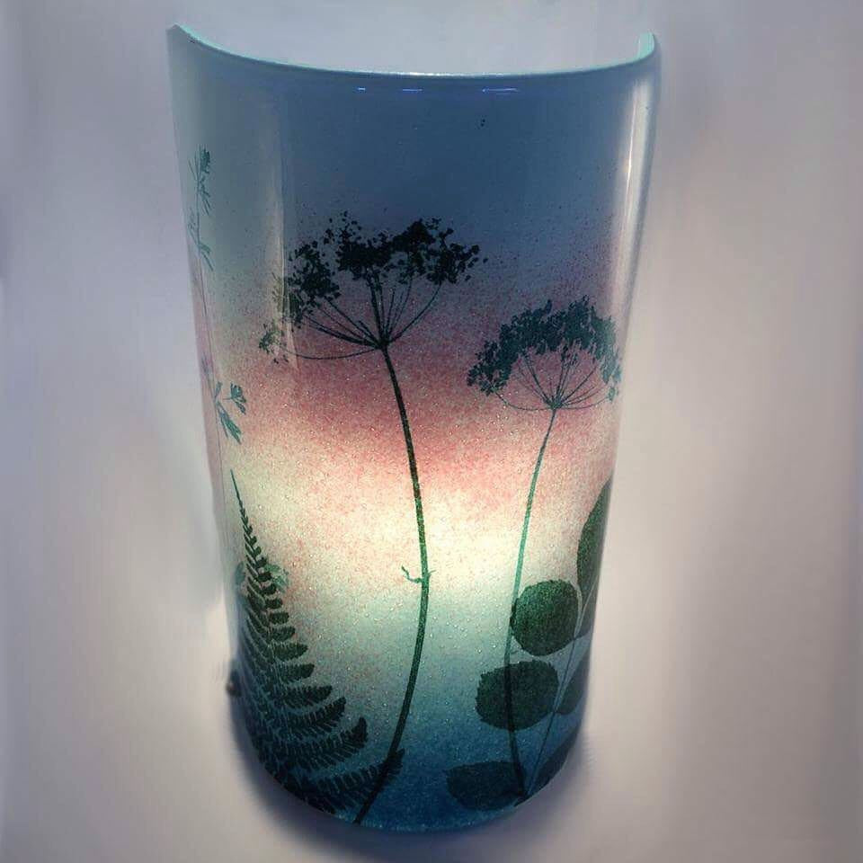 Off to a new home and brightening up someone's day, this beautiful Hedgerow lamp by the talented Colette Halstead Glass!