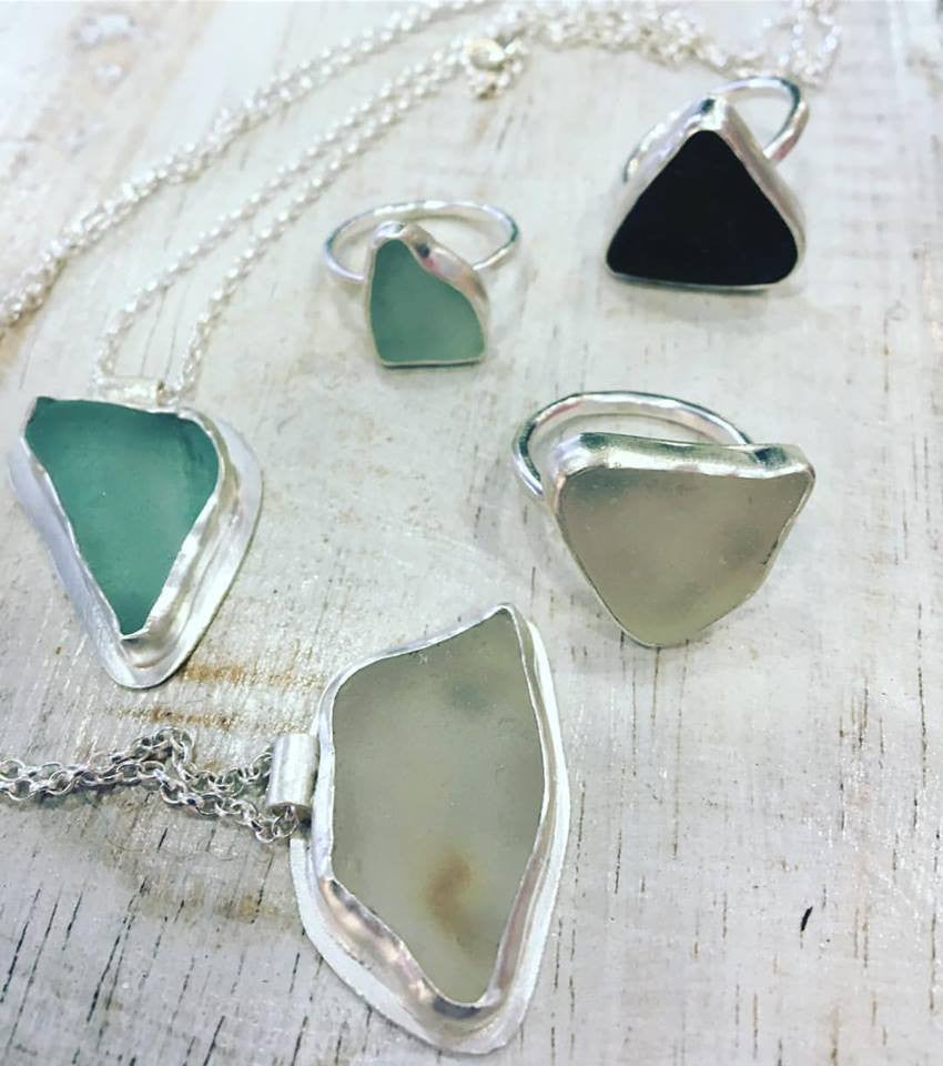 ‪Lovely new silver seaglass jewellery just arrived by Cumbrian jeweller Jeannie Heeley-Creed