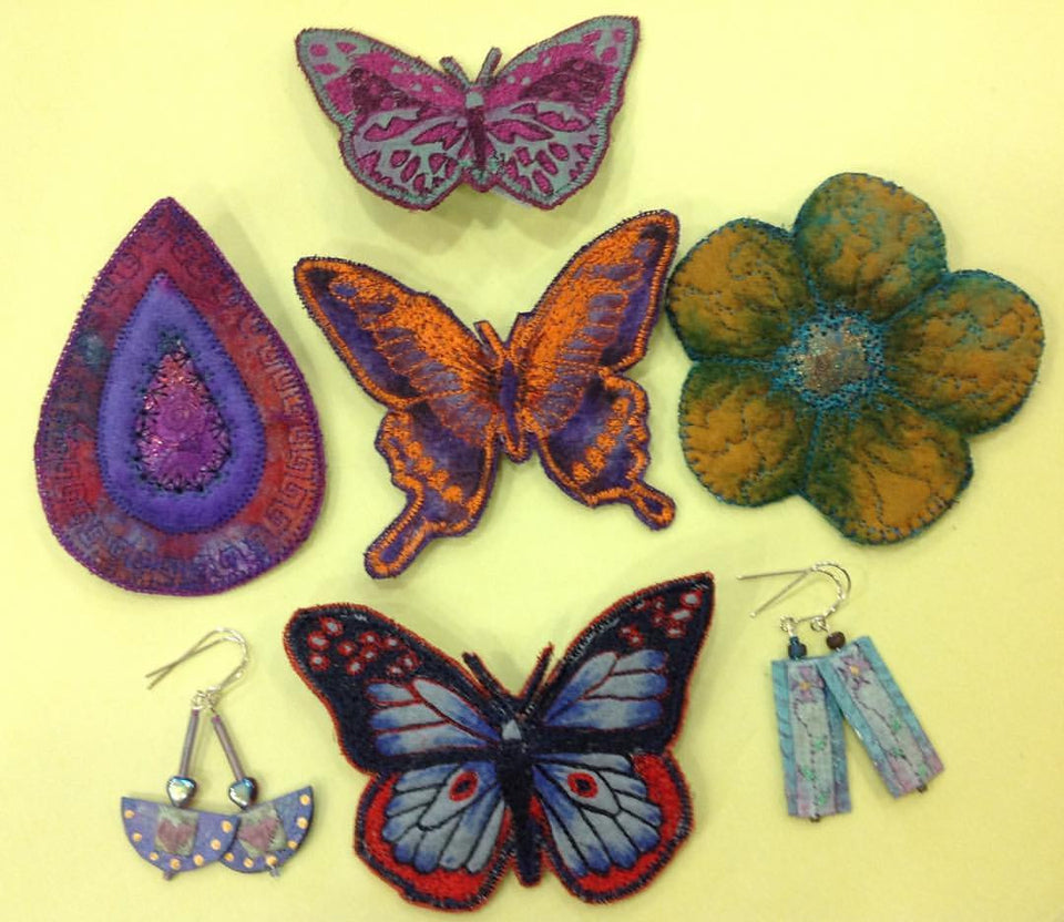 Brighten up your day with these lovely earrings and brooches by the talented artist Diana Morrison Designs