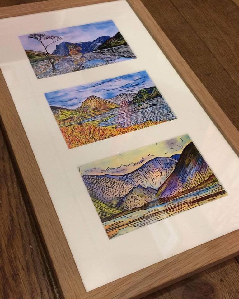 All your favourite Lakeland scenes by talented Cumbrian artist Natalie Burns! Framed in local Cumbrian o