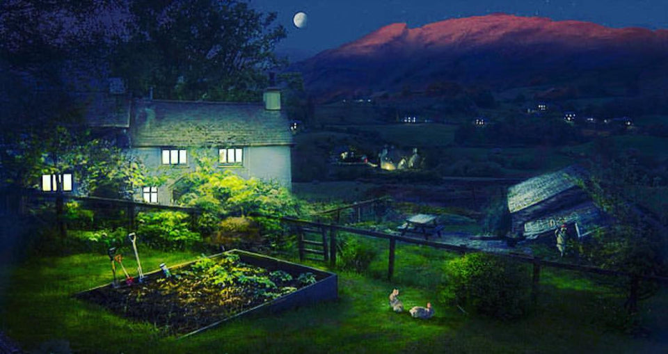 ‪It seems Graham McKenzie Smiths 'Cumbrian Night Garden' is his most popular picture so far. Is it the bunnies?