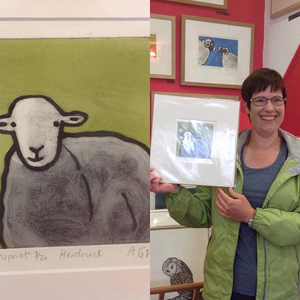 Thanks Kelley for buying one of the amazing prints by Anna Tosney - Printmaker hope it finds a good home in Washington!