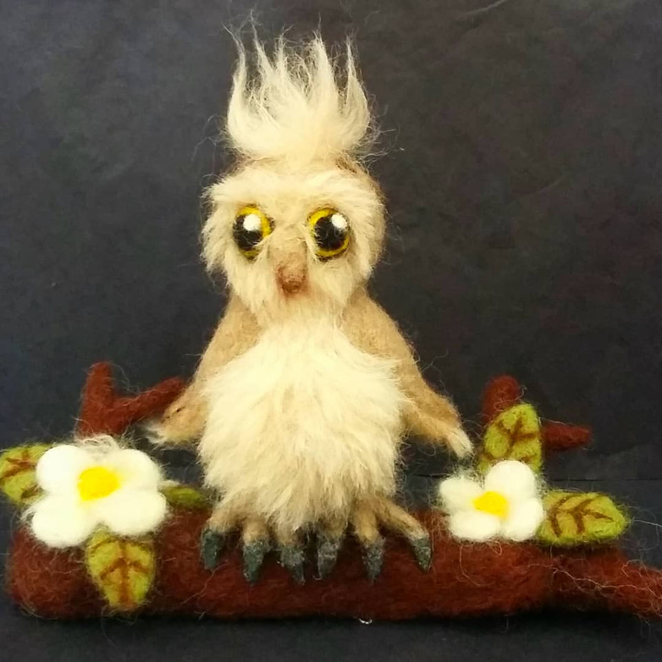 Needle Felted Owl...Whoo oo hoo oo!