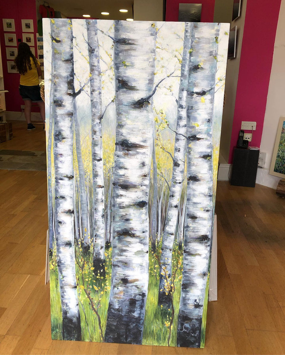'A walk with birch trees' SOLD!