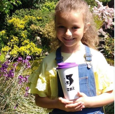 Lovely Violet is chuffed to bits with her #Zakreusablemug