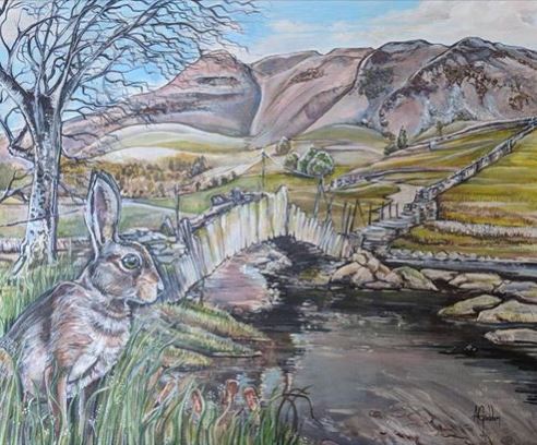 ‘Hare of Slater’s Bridge’ fine art print by the talented Amanda Godden