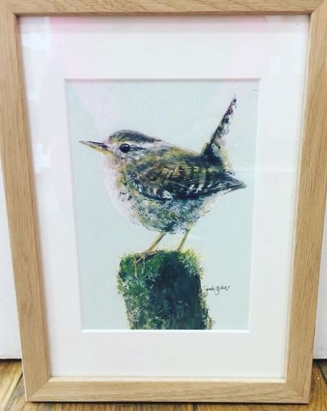 A beautifully painted wren by Sarah Stoker Designs will make this lady’s husband very happy