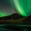 Aurora over the mountain - Iceland