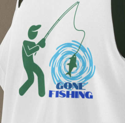 Gone Fishing - Unisex Organic Cotton T-shirt
