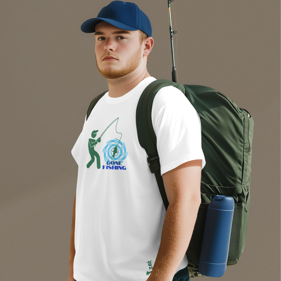 Gone Fishing - Unisex Organic Cotton T-shirt