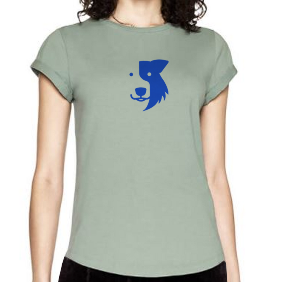 Women's Slim-fit T-shirts - 'Zak the Collie Dog' Collection - Organically Made by Earthpositive™