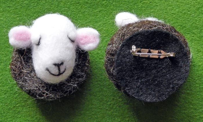 Herdwick Ewe Brooches, Key Charms and Magnets - Needle-felted