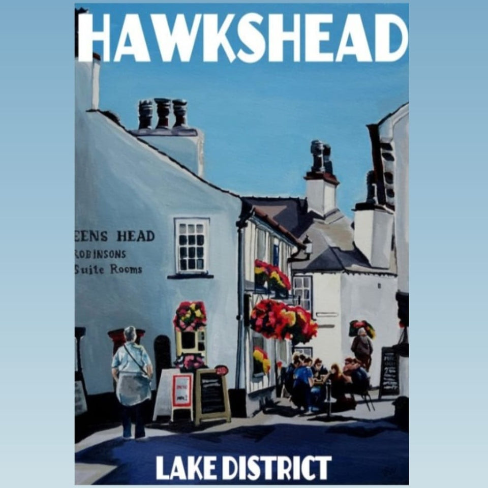 Hawkshead - Poster by Jo Witherington
