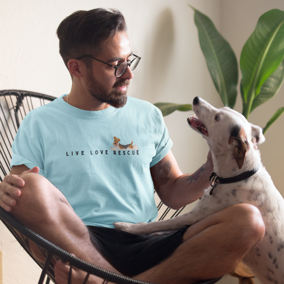 Live Love Rescue Dog Tee - Unisex Organic Cotton T-shirt