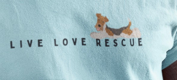Live Love Rescue Dog Tee - Unisex Organic Cotton T-shirt