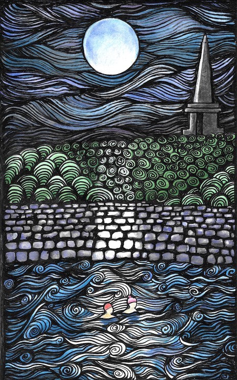 Moonlight - Fine Art Print for Swimmers by Jennifer Guest Art