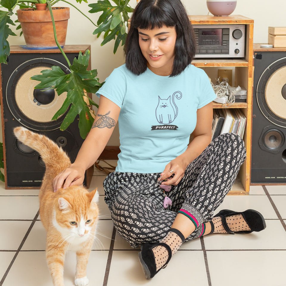 Purrfect Cat Tee - Unisex Organic Cotton T-shirt