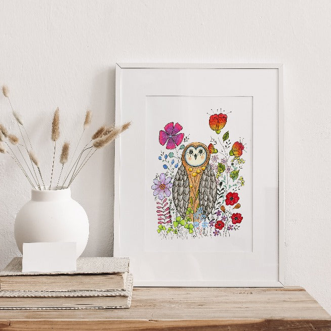 Owl - A4 Giclee Paper Print