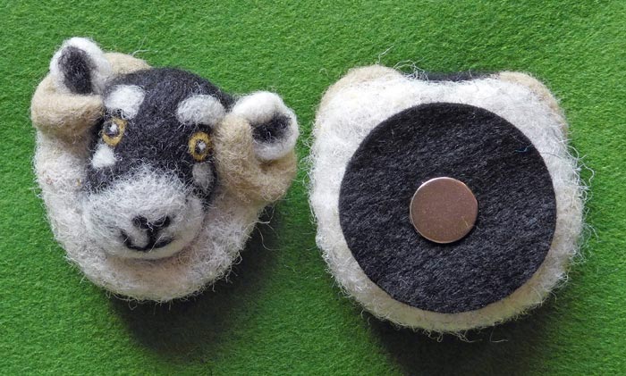Swaledale Brooches, Key Charms and Magnets - Needle-felted