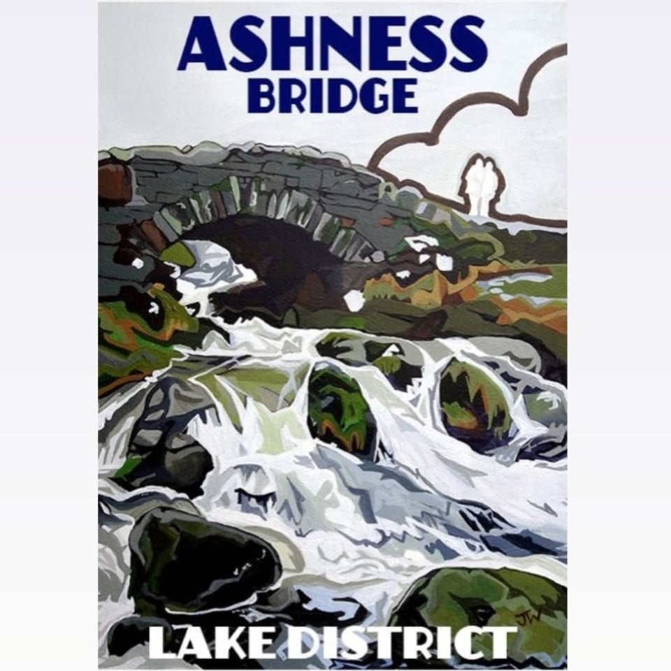 Ashness Bridge - Poster by Jo Witherington