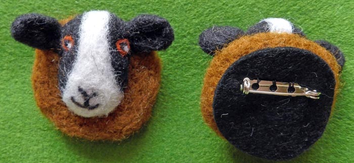 Zwartbles Brooches, Key Charms and Magnets - Needle-felted