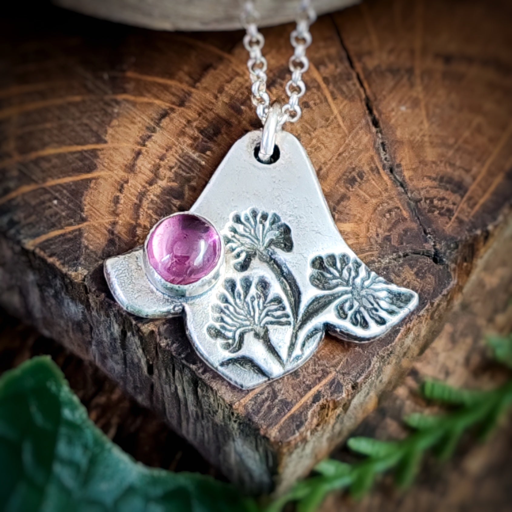 Ode to Nature Collection Necklaces Plants Fungi Recycled Sterling Silver