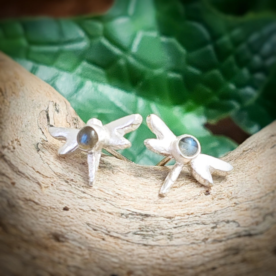 Ode to Nature Collection - Stud Earrings (Birds & Insects) - Recycled Sterling Silver