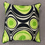 Green 70s Circles Cushion