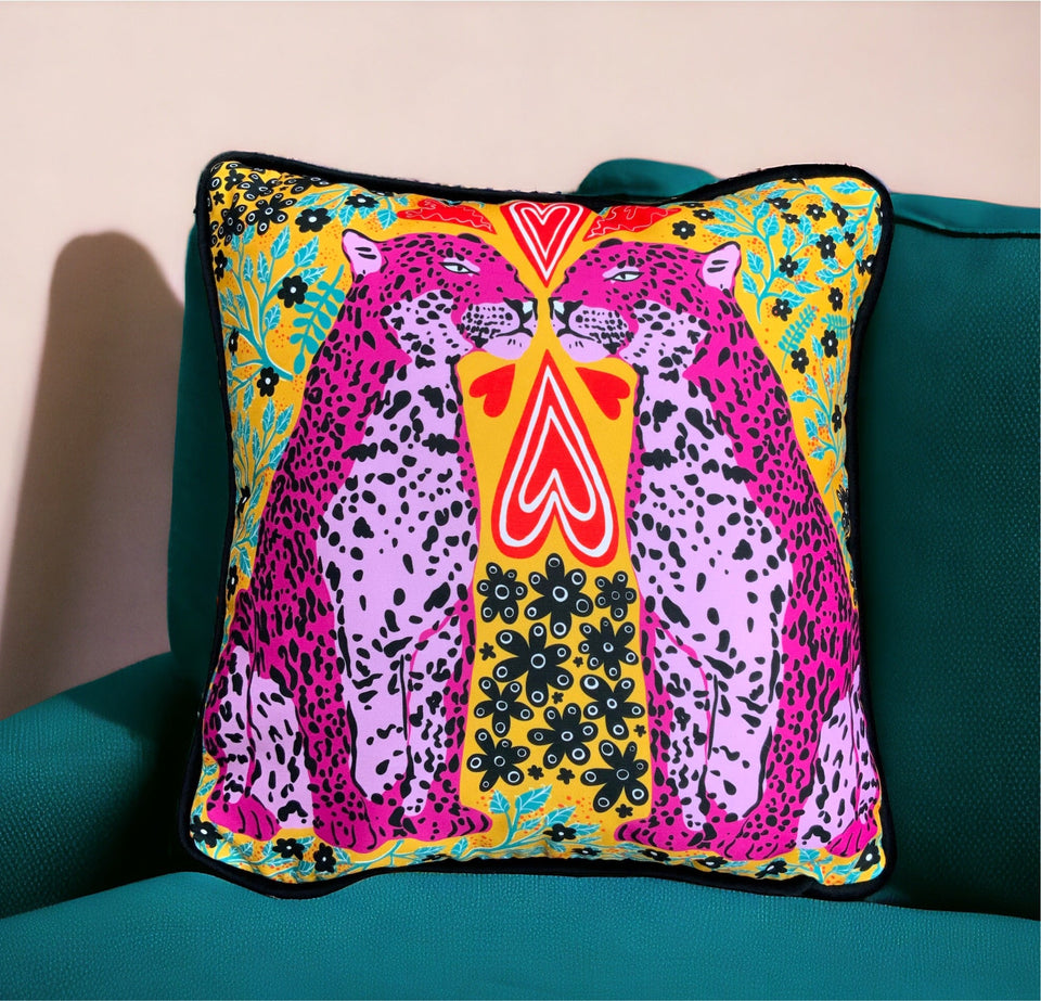 Pink Panthers Cushion - by The Neighbourhood Threat
